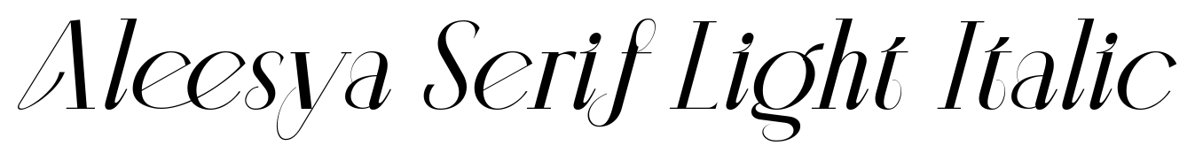 Aleesya Serif Light Italic